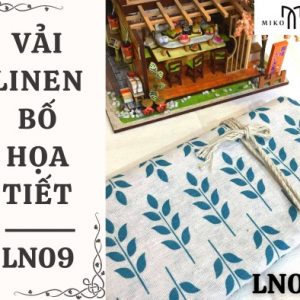 Vải linen bố họa tiết lá đơn - LN09