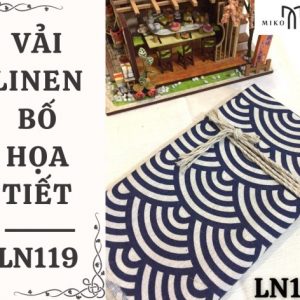 Vải linen bố họa tiết vân mây Nhật - LN119