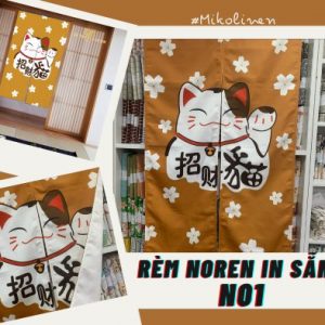 rèm noren nền vải thật N01