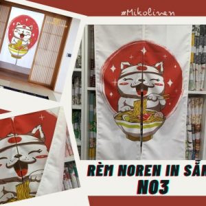 rèm noren nền vải thật N03