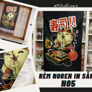 rèm noren nền vải thật N05