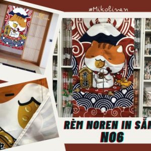 rèm noren nền vải thật N06