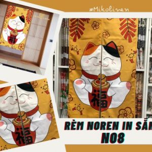 Rèm noren nền vải thật N08