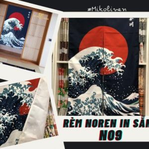 Rèm noren nền vải thật N09