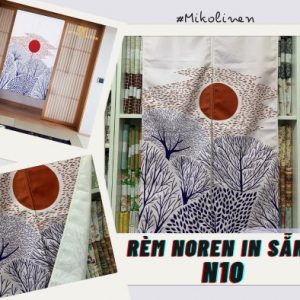 Rèm noren nền vải thật N10