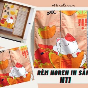 Rèm noren nền vải thật N11