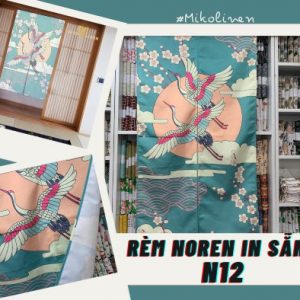 Rèm noren nền vải thật N12