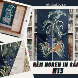 Rèm noren nền vải thật N13