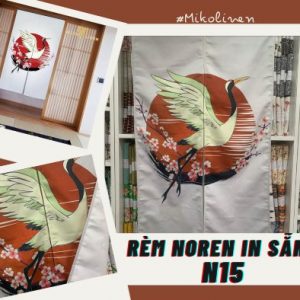 Rèm noren nền vải thật N15