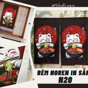 Rèm noren nền vải thật N20