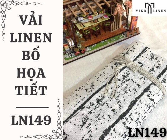 Vải linen bố họa tiết vân gỗ - LN149