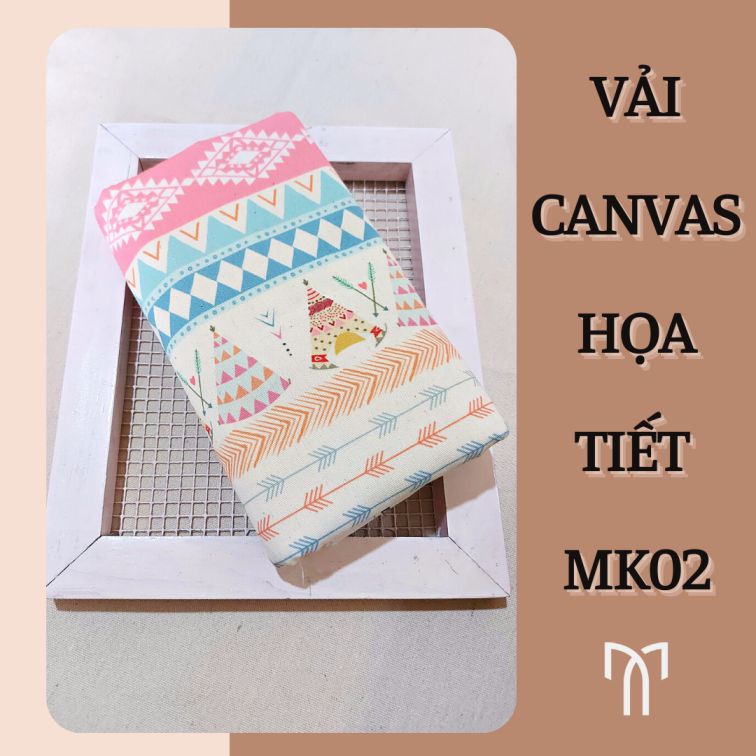 Vải canvas họa tiết thổ cẩm - made by Mikolinen