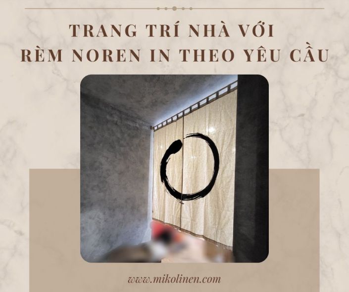 Trang trí nhà với rèm noren in theo yêu cầu - Mikolinen