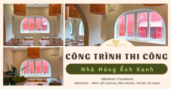 Nhà hàng đang trong quá trình thi công, chờ rèm trang trí - Mikolinen